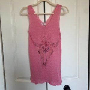 Sunny Studio Paris Pink sleeveless V-neck tank, Size S